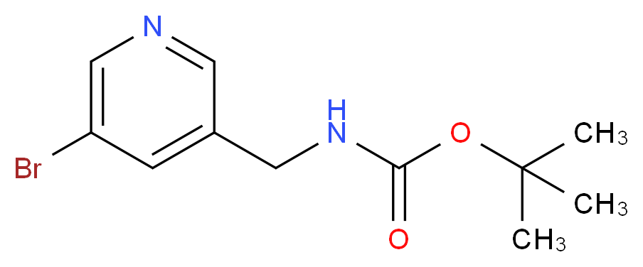 3-(Aminomethyl)-5-bromopyridine, 3-BOC protected_分子结构_CAS_943722-24-5)