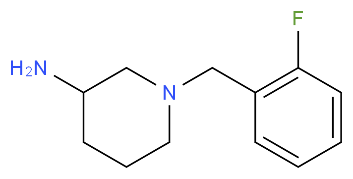 1-(2-fluorobenzyl)-3-piperidinamine_分子结构_CAS_)