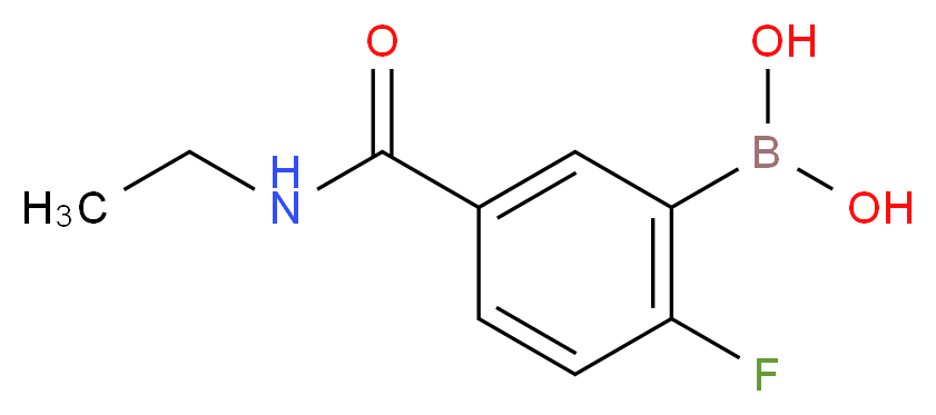 5-(Ethylcarbamoyl)-2-fluorobenzeneboronic acid 97%_分子结构_CAS_874289-45-9)