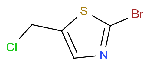 2-bromo-5-(chloromethyl)-1,3-thiazole_分子结构_CAS_823816-08-6