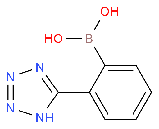 2-(四唑-5-基)苯硼酸_分子结构_CAS_155884-01-8)