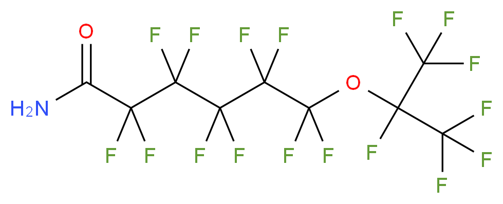 2,2,3,3,4,4,5,5,6,6-decafluoro-6-[(heptafluoropropan-2-yl)oxy]hexanamide_分子结构_CAS_29952-92-9