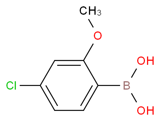(4-chloro-2-methoxyphenyl)boronic acid_分子结构_CAS_762287-57-0