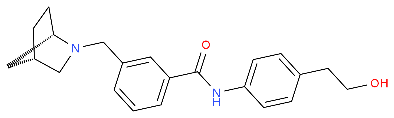3-[(1S*,4S*)-2-azabicyclo[2.2.1]hept-2-ylmethyl]-N-[4-(2-hydroxyethyl)phenyl]benzamide_分子结构_CAS_)