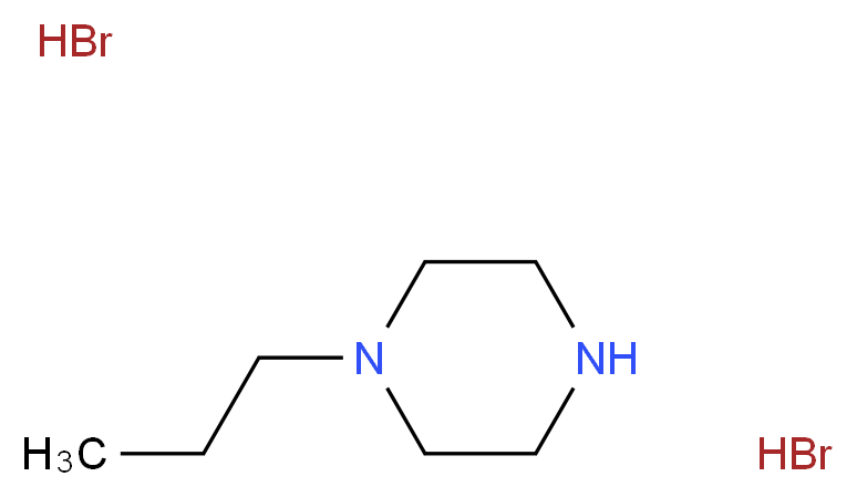1-丙基哌嗪 二氢溴酸_分子结构_CAS_64262-23-3)