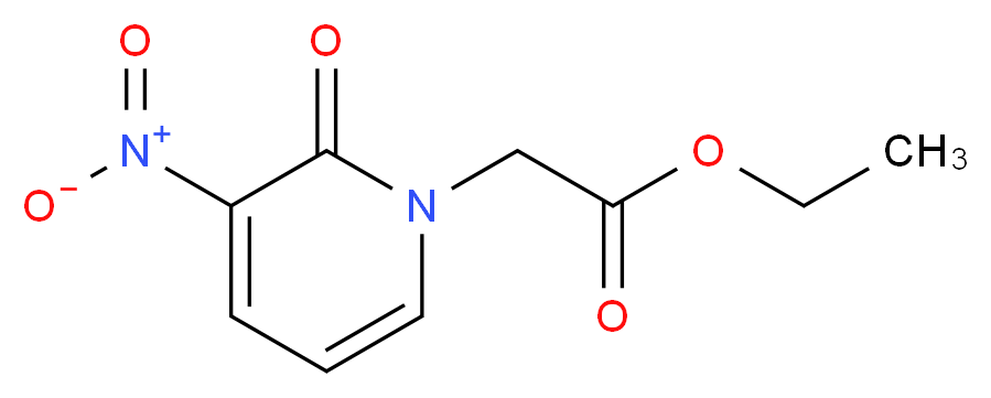 ethyl 2-(3-nitro-2-oxo-1,2-dihydropyridin-1-yl)acetate_分子结构_CAS_147283-76-9