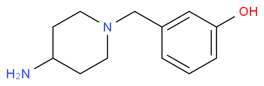 3-[(4-amino-1-piperidinyl)methyl]phenol_分子结构_CAS_946679-47-6)