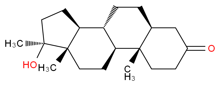 17α-甲基雄甾-17β-醇-3-酮_分子结构_CAS_521-11-9)