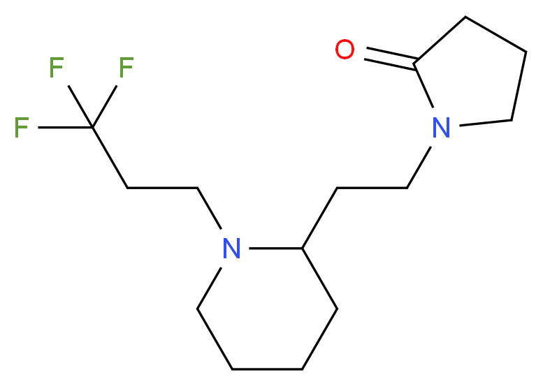 1-{2-[1-(3,3,3-trifluoropropyl)piperidin-2-yl]ethyl}pyrrolidin-2-one_分子结构_CAS_)