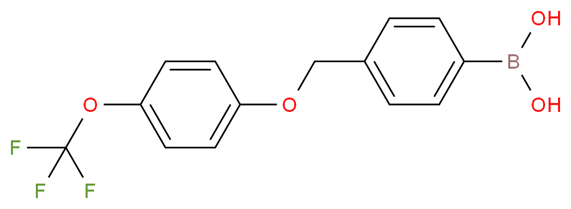 {4-[4-(trifluoromethoxy)phenoxymethyl]phenyl}boronic acid_分子结构_CAS_870778-97-5