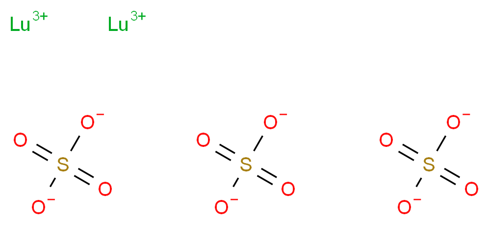 dilutetium(3+) ion trisulfate_分子结构_CAS_14986-89-1