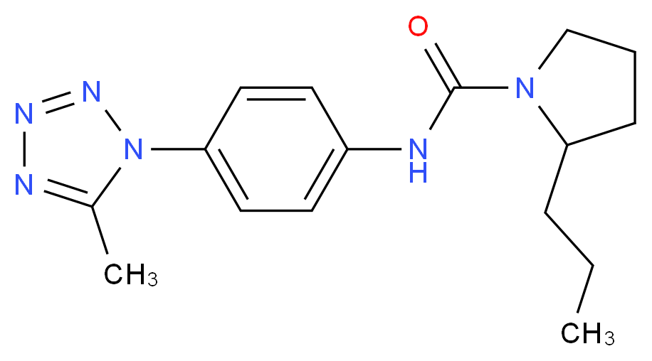 N-[4-(5-methyl-1H-tetrazol-1-yl)phenyl]-2-propylpyrrolidine-1-carboxamide_分子结构_CAS_)