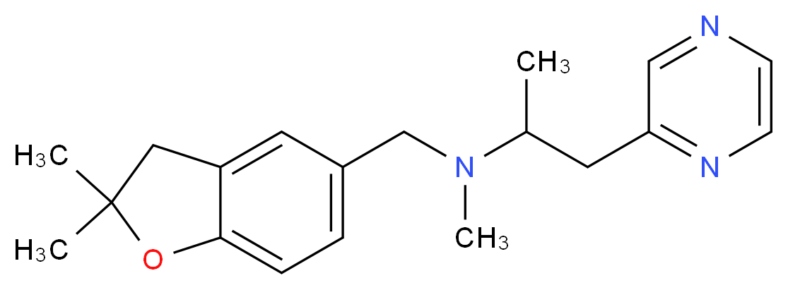 N-[(2,2-dimethyl-2,3-dihydro-1-benzofuran-5-yl)methyl]-N-methyl-1-pyrazin-2-ylpropan-2-amine_分子结构_CAS_)