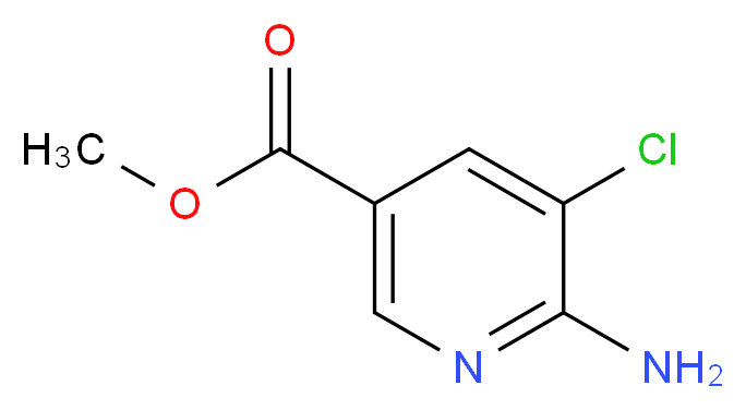 methyl 6-amino-5-chloropyridine-3-carboxylate_分子结构_CAS_856211-63-7