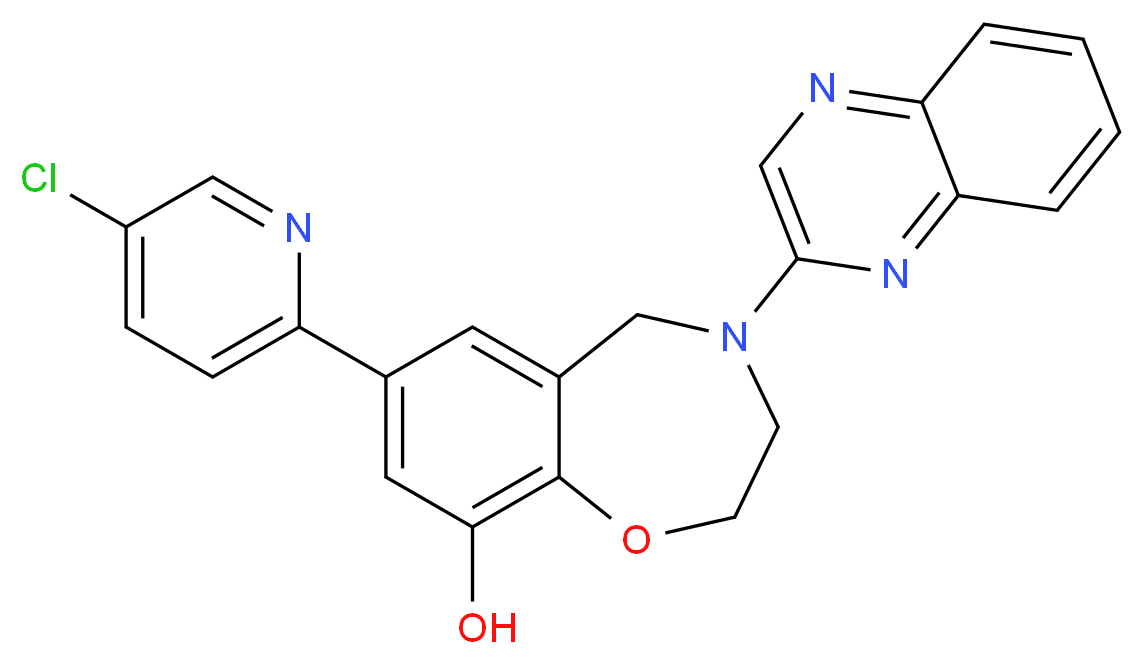 7-(5-chloropyridin-2-yl)-4-quinoxalin-2-yl-2,3,4,5-tetrahydro-1,4-benzoxazepin-9-ol_分子结构_CAS_)