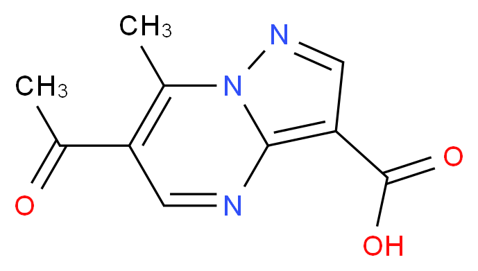 6-acetyl-7-methylpyrazolo[1,5-a]pyrimidine-3-carboxylic acid_分子结构_CAS_774183-58-3