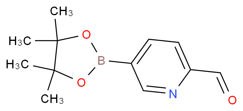 5-(tetramethyl-1,3,2-dioxaborolan-2-yl)pyridine-2-carbaldehyde_分子结构_CAS_1073354-14-9