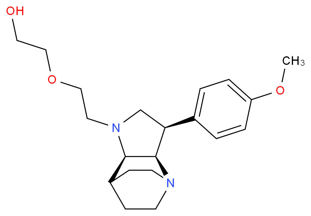 2-{2-[(3R*,3aR*,7aR*)-3-(4-methoxyphenyl)hexahydro-4,7-ethanopyrrolo[3,2-b]pyridin-1(2H)-yl]ethoxy}ethanol_分子结构_CAS_)