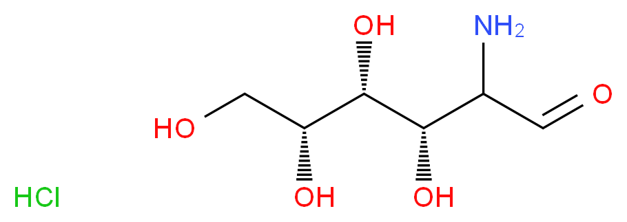 (3S,4R,5R)-2-amino-3,4,5,6-tetrahydroxyhexanal hydrochloride_分子结构_CAS_5505-63-5