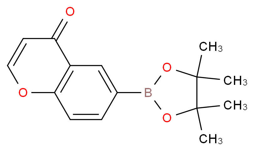 6-(tetramethyl-1,3,2-dioxaborolan-2-yl)-4H-chromen-4-one_分子结构_CAS_928773-42-6