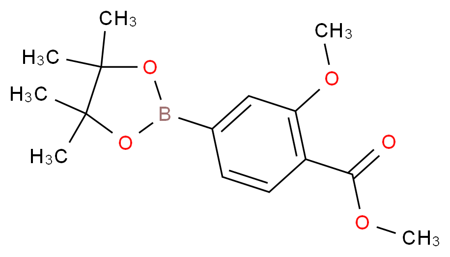 3-METHOXY-4-METHOXYCARBONYLPHENYLBORONIC ACID PINACOL ESTER_分子结构_CAS_603122-40-3)