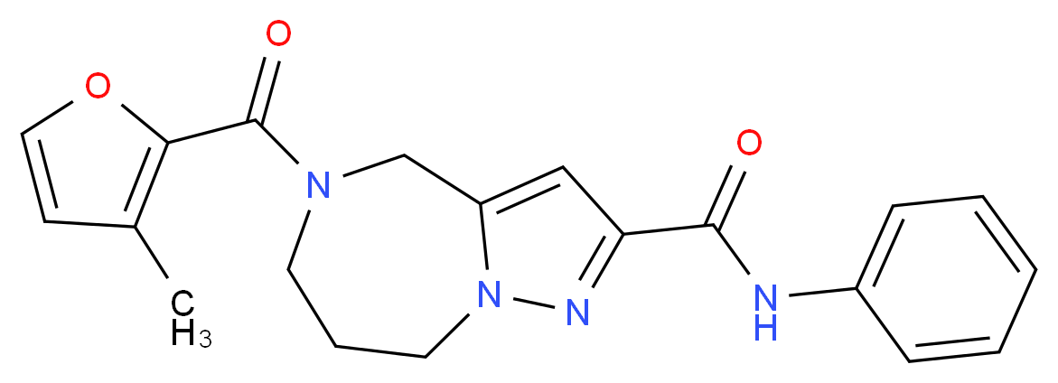 5-(3-methyl-2-furoyl)-N-phenyl-5,6,7,8-tetrahydro-4H-pyrazolo[1,5-a][1,4]diazepine-2-carboxamide_分子结构_CAS_)