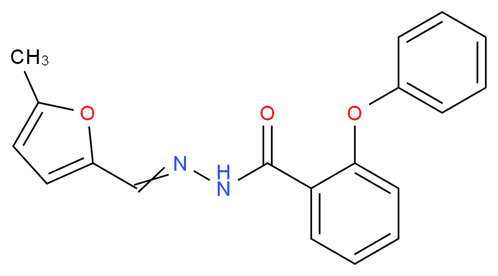 N'-[(5-methylfuran-2-yl)methylidene]-2-phenoxybenzohydrazide_分子结构_CAS_113906-27-7