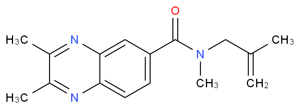 N,2,3-trimethyl-N-(2-methylprop-2-en-1-yl)quinoxaline-6-carboxamide_分子结构_CAS_)