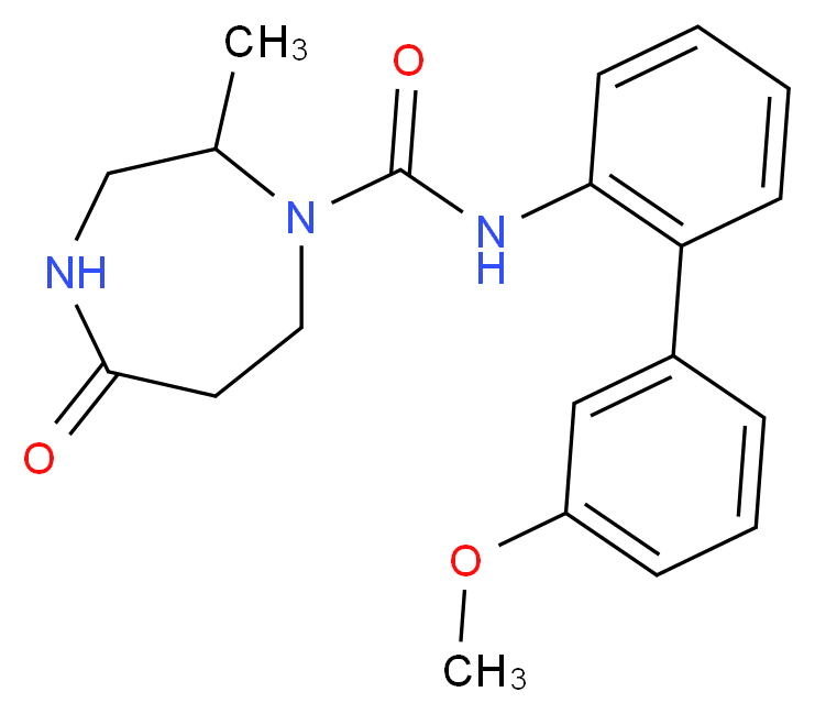 N-(3'-methoxybiphenyl-2-yl)-2-methyl-5-oxo-1,4-diazepane-1-carboxamide_分子结构_CAS_)