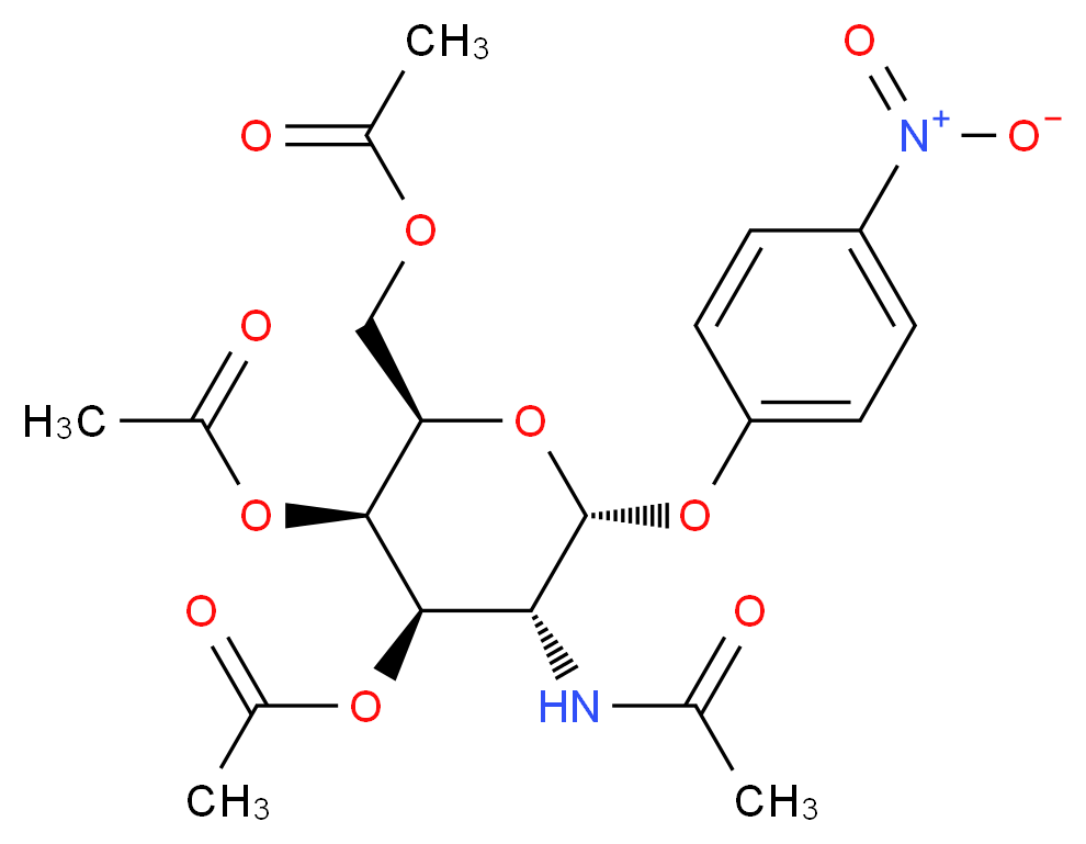 4-Nitrophenyl 2-(Acetylamino)-2-deoxy-α-D-galactopyranoside 3,4,6-Triacetate _分子结构_CAS_135266-95-4)