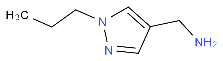 1-(1-propyl-1H-pyrazol-4-yl)methanamine_分子结构_CAS_1006333-36-3)