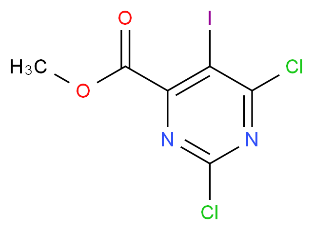 Methyl 2,6-dichloro-5-iodo-4-pyrimidinecarboxylate_分子结构_CAS_)