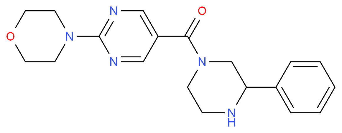4-{5-[(3-phenylpiperazin-1-yl)carbonyl]pyrimidin-2-yl}morpholine_分子结构_CAS_)
