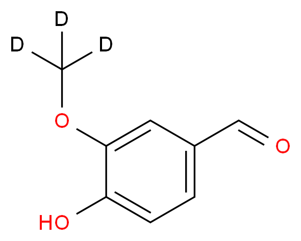 4-hydroxy-3-(<sup>2</sup>H<sub>3</sub>)methoxybenzaldehyde_分子结构_CAS_74495-74-2