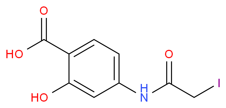 4-IODOACETAMIDOSALICYLIC ACID_分子结构_CAS_4323-00-6)