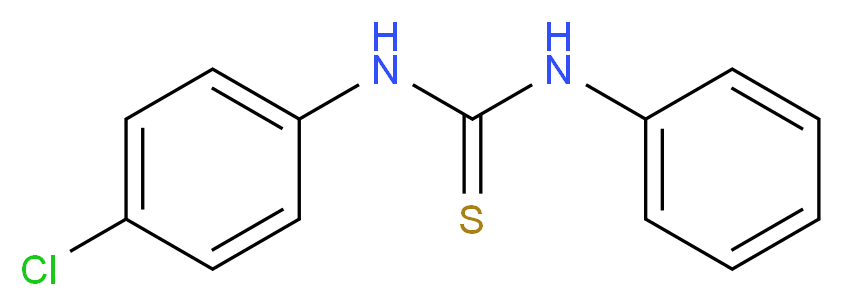 1-(4-chlorophenyl)-3-phenylthiourea_分子结构_CAS_7392-67-8