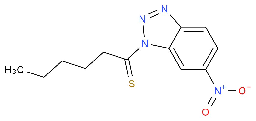 1-(6-Nitrobenzotriazol-1-yl)hexane-1-thione_分子结构_CAS_866251-89-0)