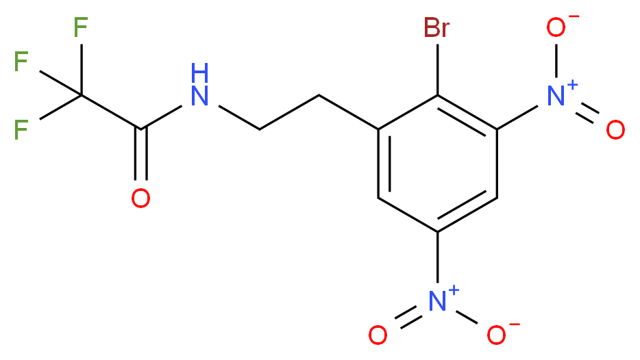 N-(2-Bromo-3,5-dinitrophenethyl)-2,2,2-trifluoroacetamide_分子结构_CAS_)