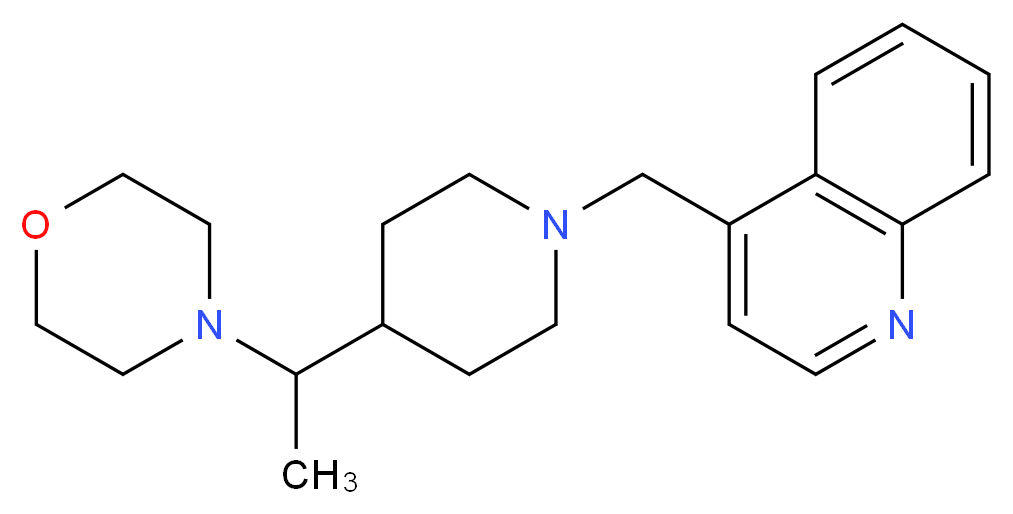 4-{[4-(1-morpholin-4-ylethyl)piperidin-1-yl]methyl}quinoline_分子结构_CAS_)