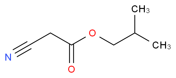 2-methylpropyl 2-cyanoacetate_分子结构_CAS_13361-31-4