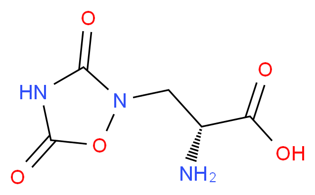 (2R)-2-amino-3-(3,5-dioxo-1,2,4-oxadiazolidin-2-yl)propanoic acid_分子结构_CAS_52809-07-1