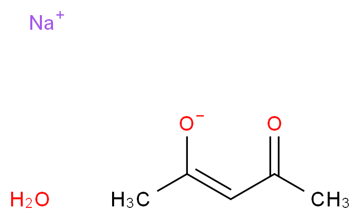 sodium (2Z)-4-oxopent-2-en-2-olate hydrate_分子结构_CAS_86891-03-4