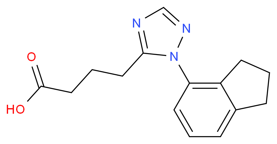 4-[1-(2,3-dihydro-1H-inden-4-yl)-1H-1,2,4-triazol-5-yl]butanoic acid_分子结构_CAS_)