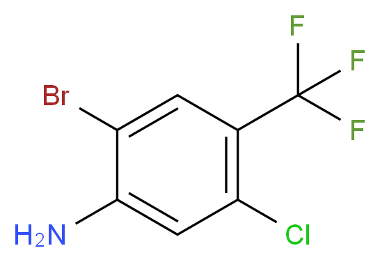 2-Bromo-5-chloro-4-(trifluoromethyl)aniline_分子结构_CAS_863111-48-2)