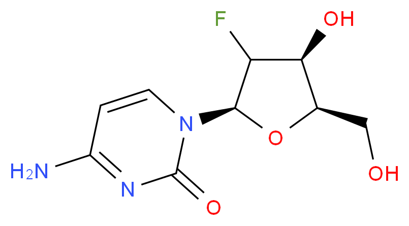 4-amino-1-[(2R,4S,5R)-3-fluoro-4-hydroxy-5-(hydroxymethyl)oxolan-2-yl]-1,2-dihydropyrimidin-2-one_分子结构_CAS_10212-20-1