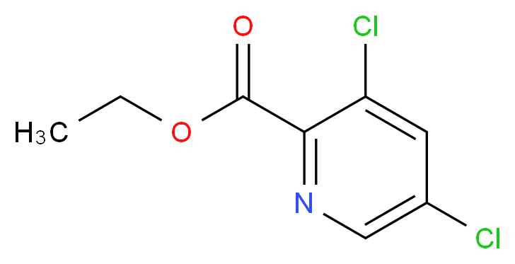 ethyl 3,5-dichloropyridine-2-carboxylate_分子结构_CAS_128073-19-8