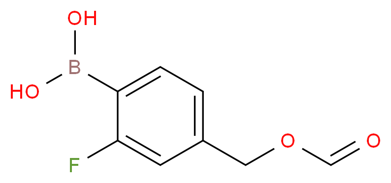 {2-fluoro-4-[(formyloxy)methyl]phenyl}boronic acid_分子结构_CAS_603122-84-5