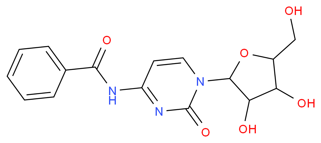 N-(1-(3,4-Dihydroxy-5-(hydroxyMethyl)tetrahydrofuran-2-yl)-2-oxo-1,2-dihydropyriMidin-4-yl)benzaMide_分子结构_CAS_13089-48-0)