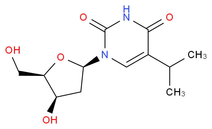 5-Isopropyl-2'-deoxyuridine_分子结构_CAS_60136-25-6)