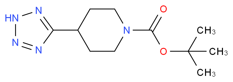 TERT-BUTYL 4-(2H-TETRAZOL-5-YL)PIPERIDINE-1-CARBOXYLATE_分子结构_CAS_)